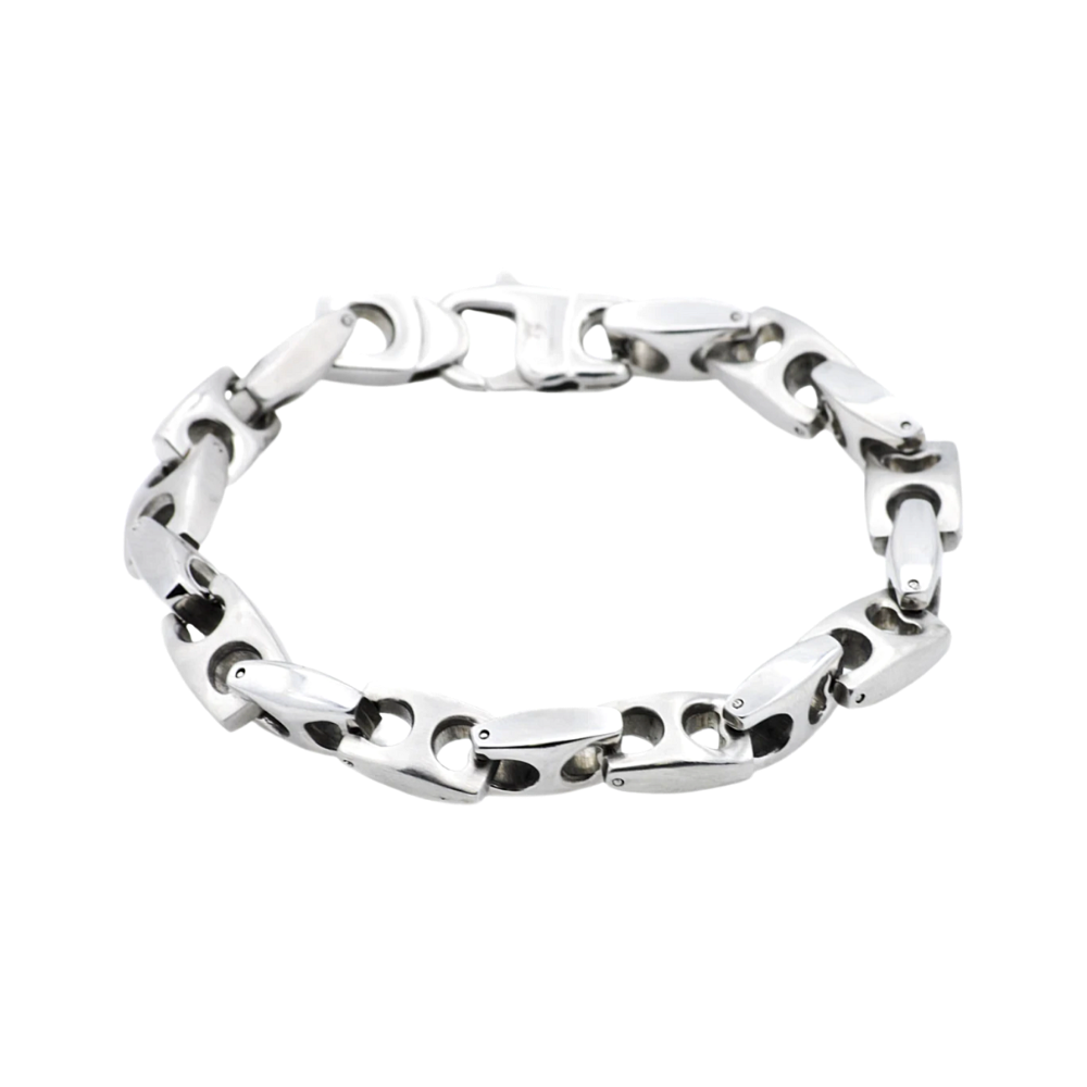 Buy Via Mazzini Stainless Steel Marine Anchor Link Chain Bracelet For Men  And Boys (Bracelet0495) at Amazon.in